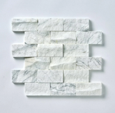 Calacatta Gold 2x4 Split Faced Marble Mosaic 1 piece